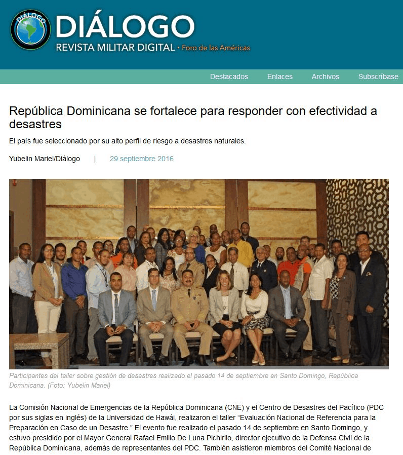 República Dominicana se fortalece para responder con efectividad a desastres