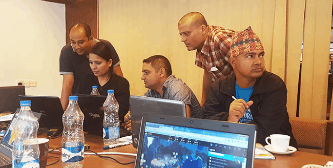 Disaster professionals in Nepal prepare to train co-workers