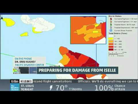 Estimating debris and damage during Hurricane Iselle