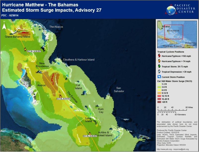 Hurricane Matthew poses serious threat to The Bahamas and southeastern United States
