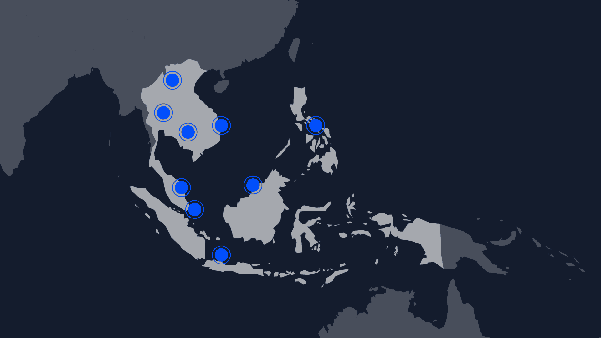 Graphic showing map of the participating ASEAN member states