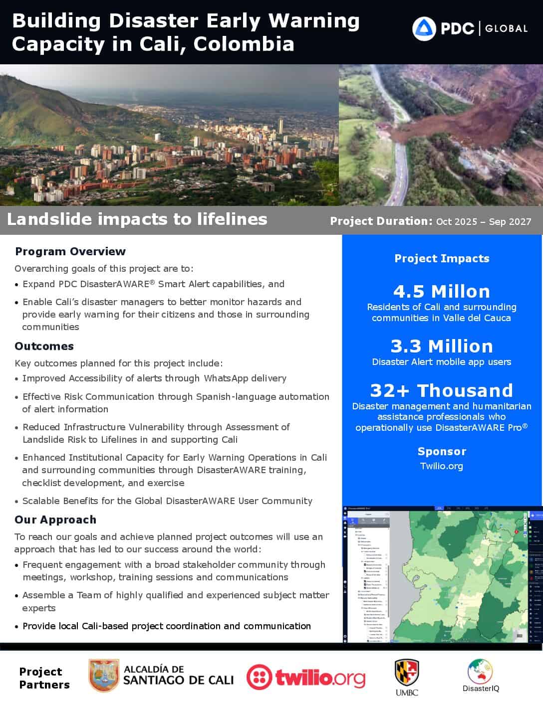 Cali Colombia Early Warning Project Fact Sheet