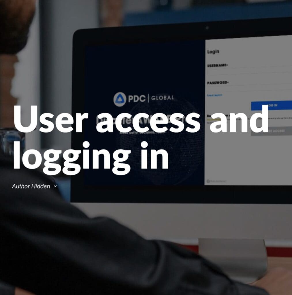 User Access and Logging In