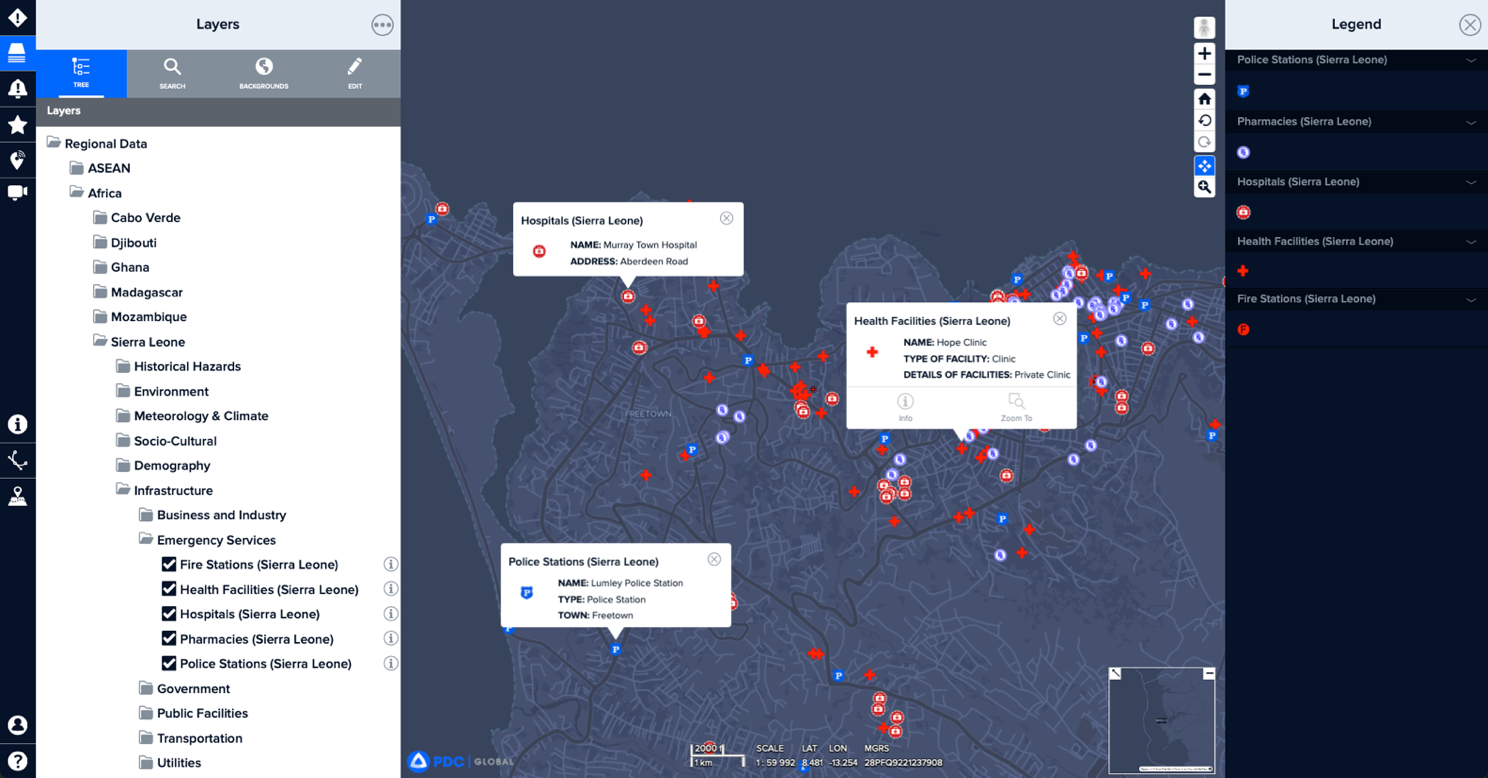 Access country-specific layers | Pacific Disaster Center